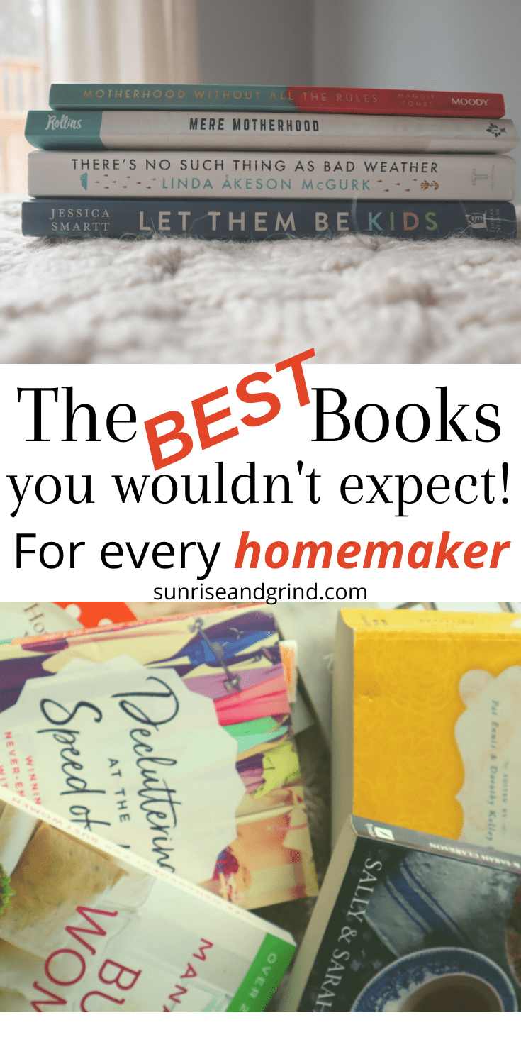 stacks of books for homemakers