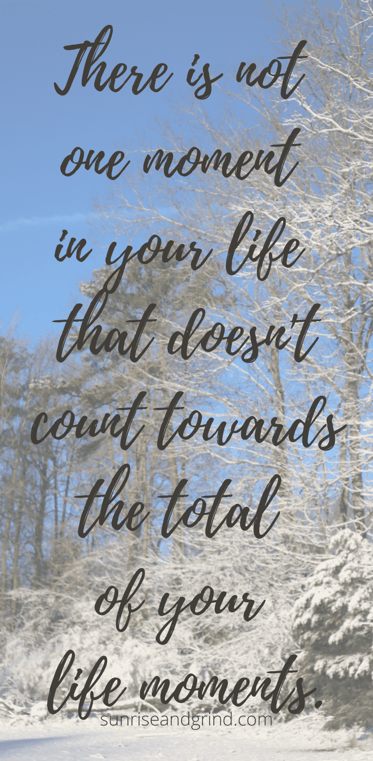 quote over snowy trees