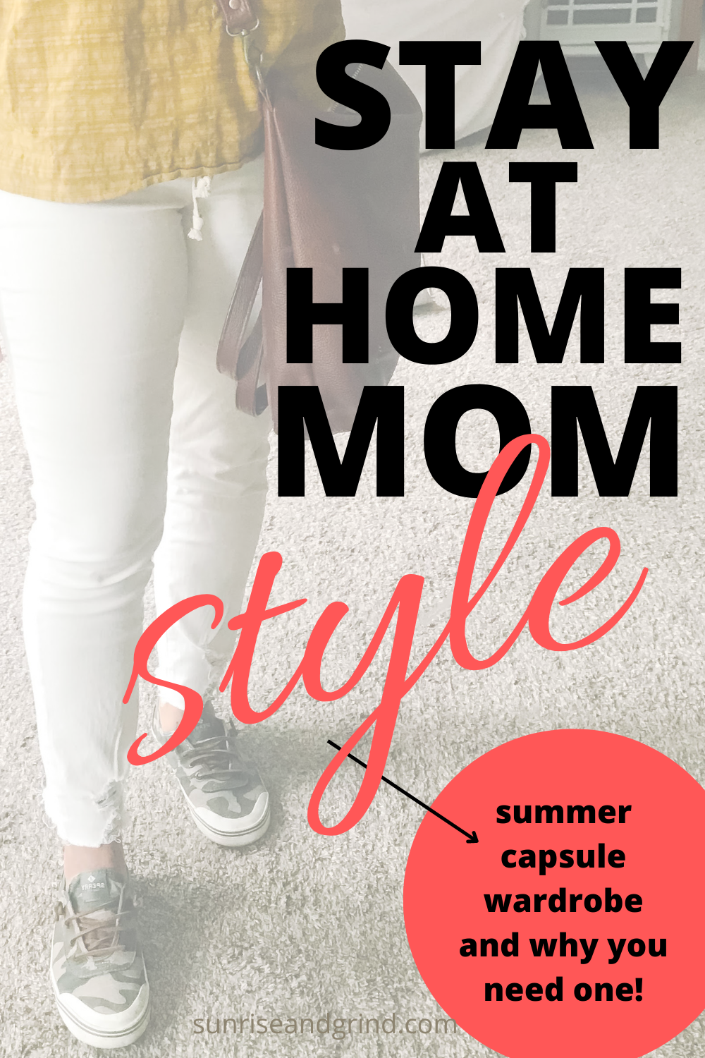 title over mom in white jeans
