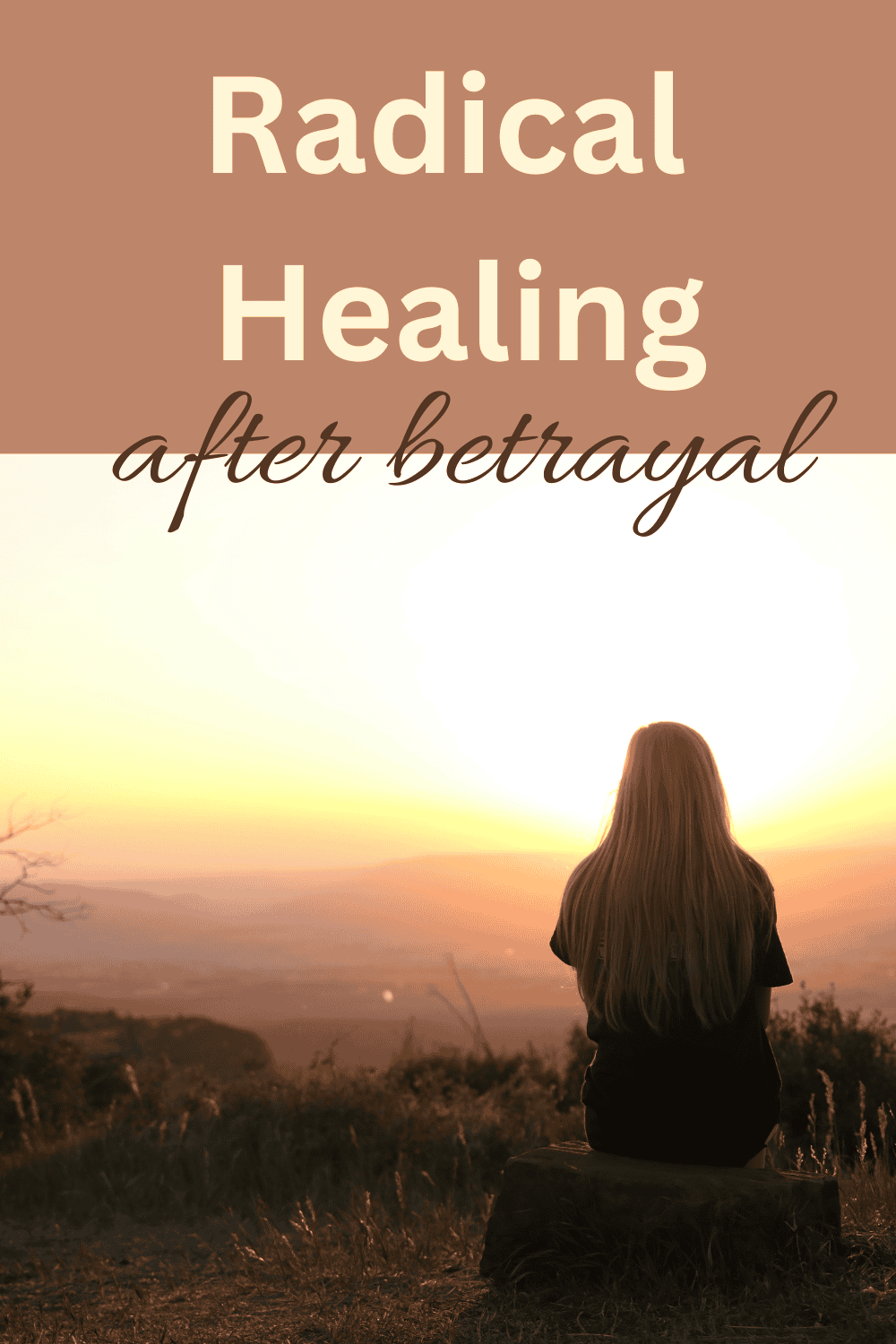A woman faces the sunrise on her radical healing journey
