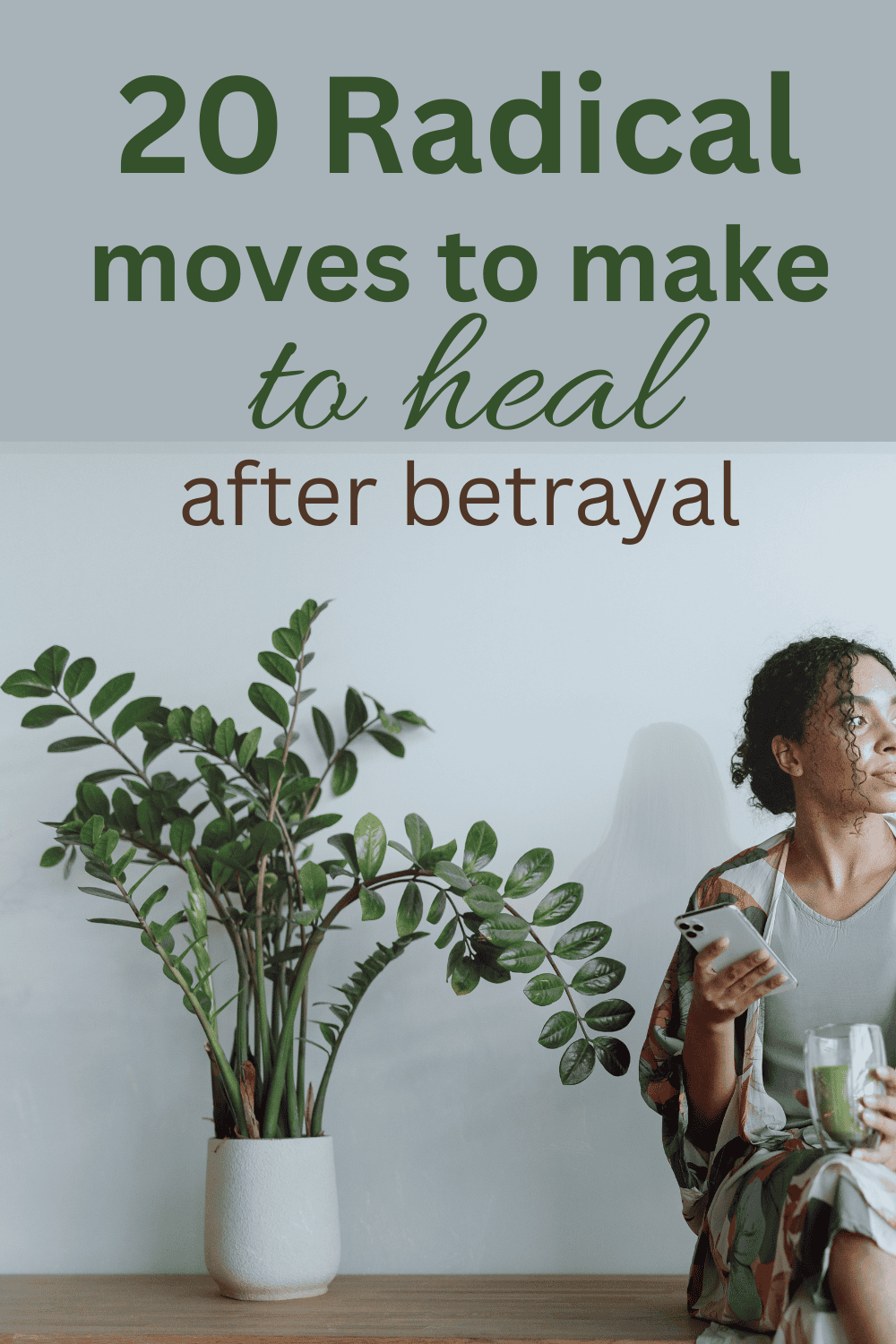 a woman sits in silence as she contemplates her healing journey